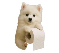 Support de papier pour chien - Étagère en métal en résine pour toilettes drôles et mignonnes de 8,66 pouces, support pour papier toilette | Porte-serviettes | Pour salle de bain, cuisine, appartement
