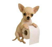 Support de papier pour chien - Étagère en métal en résine pour toilettes drôles et mignonnes de 8,66 pouces, support pour papier toilette | Porte-serviettes | Pour salle de bain, cuisine, appartement