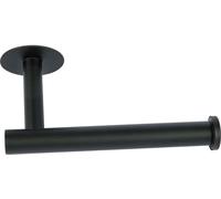 Support de papier toilette - 16 x 9 cm - noir - inox - autocollant