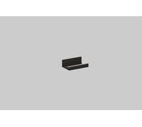 Support de papier toilette Alape AS.160.TPH, L : 160 mm, H : 50mm, P : 100mm, découpe rouleau WC, aluminium anodisé, 8274170981, Couleur: Noir Mat