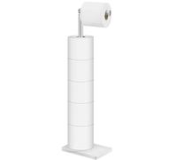 Support de papier toilette autoportant, 6 rouleaux moderne en acier inoxydable pour salle de bain avec rangement en nickel brossé, base en marbre, Naturous