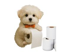 Support de Papier Toilette avec Motif de Chien, Support de Rouleaux, Mignon, Nouveau Support Autonome pour Cuisine avec Motif de Chien, sans perçage, Accessoire de Salle de Bain,A