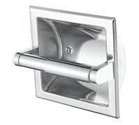 Support de papier toilette encastré en acier inoxydable 304, support mural peu encombrant, facile à remplacer les rouleaux, grande capacité, à ressort, rouille et corrosion, finition noire mate