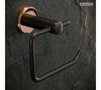Support de papier toilette PaulGurkes en noir mat et or rose