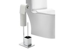 Support de papier toilette, support de papier toilette dans la salle de bain - Conteneur de serviettes indépendantes en acier inoxydable - Support de rangement de rouleaux de rechange pour la