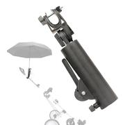 Support de parapluie de golf - 24 cm de serrage réglable, construction ABS, support renforcé avec verrouillage rapide et base stable | Support universel pour chariot et scooter sous la pluie et le