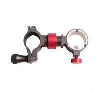 Support de parapluie de pêche en alliage d'aluminium rotatif à 360° avec boucle à dégagement rapide réglable pour tube de 23 à 27 cm de diamètre - Accessoire de pêche portable en plein air - Noir