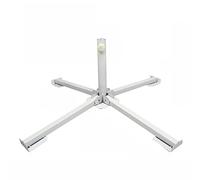Support de Parapluie de Plage Pliable Portable, Support de Base de Parasol Réglable de 40 X 13 X 10 cm, Ancre de Parasol D'Extérieur pour Intérieur, Plage, Table d'affaires, Jardin, Piscine(Blanc)