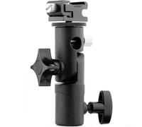 Support de parapluie griffe pour flash de studio ou lampe LED avec réglage de rotation complet et fixation sécurisée sur trépied ou support d'éclairage