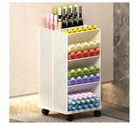 Support de parapluie mobile à 4 niveaux avec plateau profond multifonction avec finition poudrée pour une utilisation commerciale dans les centres commerciaux et les halls d'hôtel