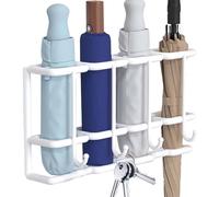 Support de parapluie mural, support mural en rack à dôme - Fixation murale en métal sur 4 verrous pour parapluies,Fournitures ménagères, organisateur peu encombrant, décoration intérieure vo