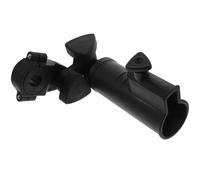 Support de Parapluie pour Chariot de Golf Réglable en Plastique Noir | Pince à Angle Ajustable, Largeur Interne Modulable, Démontage Facile, Accessoire Pratique pour Usage Extérieur
