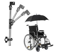 Support de Parapluie pour Poussette, Porte de Parapluie Réglable à 360 ° pour Vélo D'extérieur à Double Direction, Support de Parapluie Universel pour Vélo, Mobilité, Patio, Scooter, Poussette (Noir)