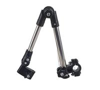 Support de Parapluie, Support de Parapluie Réglable à 360 ° en Acier Inoxydable Portable pour Fauteuil Roulant, Poussette de bébé, Chaise en Fauteuil Roulant (BLACK)