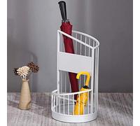Support de parapluie, support long de 22 pouces, porte-parapluie rond en métal avec tiroir compte-gouttes pour parapluies longs courts, bâtons de marche, noir, 25 × 55 cm parapluie