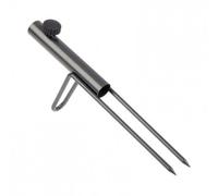 Support de parapluie Virux, métal, double quille, avec fermeture réglable