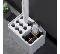 Support de parasol carré blanc avec plateau d'égouttement, base de parasol robuste pour patio, jardin, terrasse, design élégant et résistant aux intempéries pour tous les parapluies