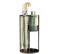 Support de parasol de terrasse en métal, base ronde, support de parasol universel, sur pied (noir) - Durable, résistant aux intempéries, idéal pour les jardins et les terrasses