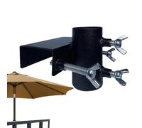 Support De Parasol De Terrasse - Support De Parasol Pour Balcon, Supports De Parasols Réglable Et Antidérapant Pour Balustrade De Balcons | Pince Sécurisée Pour Parasols De Balcons, Piscine, Plage