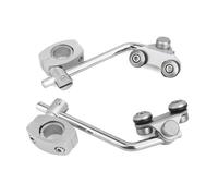 Support De Pare-Brise pour Guidon Moto Universel 7/8 Pouces 22mm Pince Montage Standard Pare-Brise Déflecteurs Moto(Argent)