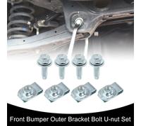 Support De Pare-Chocs Avant Boulon U-Écrou Ensemble No.11516845 - Boulons De Voiture - Pour Ford F250 F350 F450 F550 Super Duty 2011-2016 Métal Ton Argent - 1 Ensemble