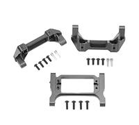 Support de pare-chocs avant et arrière RC, ensemble de montage Servo en alliage d'aluminium, support Servo pour voiture sur chenilles Traxxas 1/10 RC (Noir)