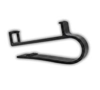 Support de pare-soleil compatible avec émetteur manuel Hörmann HSE4 pour ouverture de porte de garage - Support à clic - Noir