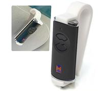 Support de pare-soleil compatible avec la télécommande Hörmann HSE4 868 BS, support/clip pour pare-soleil (Couleur: Blanc)