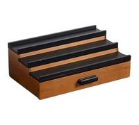 Support de Parfum, Organisateur de Parfum, Support Cologne en Bois 13x8x4 Pouces avec tiroir, Affichage 3 Niveaux avec poignée, Rack Cologne rétro pour la Maison, Boutique