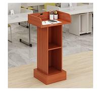 Support de parole professionnel en métal incurvé réglable pour conférences et présentations avec 2 espaces de rangement, idéal pour les événements et les réunions