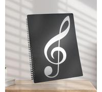 Support de partition pour partitions A4 avec 40 pages - Flexible pour page et dossier de musique étanche pour pratique - Protecteur d'hymnaire de chorale (noir)