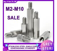 Support de PCB en acier inoxydable 304, mâle et femelle, panneau hexagonal, vis d'espacement, colonne, piliers, boulon M2 M2.5 M3 M4M5M6M8M10
