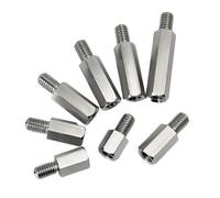 Support de PCB en acier inoxydable 304, mâle femelle, panneau hexagonal, vis d'espacement, piliers de colonne, boulons d'espacement M2 .5 M3 M4(12mm (20pcs),M2.5 (head 6mm))