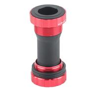 Support de pédalier de vélo BB en alliage d'aluminium, arbre creux, roulement scellé CNC tournant anodisé pour vélos pliants à pignon fixe de route de montagne 68 73 mm fileté (Rouge)