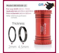 Support De Pédalier En Céramique Pour Shimano/Sram Gxp/Sram-Dub,Roulement En Céramique Bb30/24/Bb30dub Sur Arbre De Verrouillage,Adapté À 42mm - Type Bb30dub-Ls Red