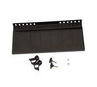 Support de peinture avec chevalets - Organiseur de fournitures d'art noir mat avec rebord avant surélevé et panneau arrière fendu - Chevalets d'artiste - Accessoire de peinture