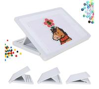 Support de peinture diamant, tapis de bricolage ergonomique réglable en feutre 40 x 30 cm, surface de travail pliable et inclinée pour l'art du diamant, perles à fusible et puzzles - Soulagement de la
