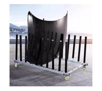 Support de Peinture pour Capot Automobile Grand Format avec 9 emplacements, Chariot de Rangement Mobile et Rotatif pour portières de Voiture, avec roulettes universelles, Support d