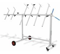Support de peinture pour carrosserie, support robuste pour peinture automobile, rack rotatif à 360° avec 6 bras réglables, 4 roues pivotantes pour pare-chocs, portes, ailes et capots de voiture