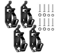 Support De Pelle pour Galerie De Toit: 4 Pièces Support De Pelle De Voiture, Pinces Barres Toit Caoutchouc Métallique, Supports De Pelle avec Vis Et Patch Antidérapant pour Camion Bateau (Noir)