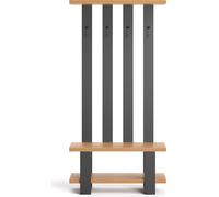 Support de penderie Montage en bois massif 90 cm, chêne