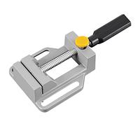 Support de perceuse à bois, ensemble d'étau multifonction avec base en aluminium à trou unique + pince d'établi en alliage d'aluminium léger de 65 mm, convient aux perceuses électriques avec collier