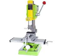 Support De Perceuse à Colonne D’établi avec étau en Aluminium - Support De Perceuse électrique pour Outil De Bricolage Rotation à 90 ° Châssis Fixe Profondeur De, Electric Drill Stand+Table+Flat