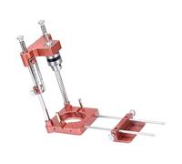 Support de perceuse avec mandrin, jauge de perçage réglable, portable | Guide de perçage de précision avec double échelle et rainure en V pour des trous verticaux précis dans les pièces plates et