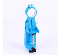 Support de perceuse réglable à 360°, support de perceuse d'établi en alliage d'aluminium robuste pour perceuse d'angle électrique, pince de rotation à 90 degrés pour le travail du bois, bleu