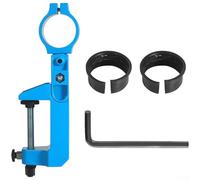 Support de perceuse rotatif à 360 degrés en aluminium pour meuleuse électrique avec base inclinable de précision, étau robuste 4 cm, bleu, 21 x 5 x 10 cm