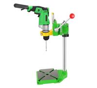 Support de perceuse rotatif à 90 °, support réglable pour perceuses, établi multifonction avec diamètre de col 38-43 mm avec 3 têtes en plastique