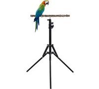 Support de Perche pour Perroquet - Cadre réglable en Bois et métal, Hauteur de 15,74 à 61,81 Pouces, Branches de perchage polyvalentes, Compagnon intérieur et extérieur | pour Les Grands Oiseaux, Les