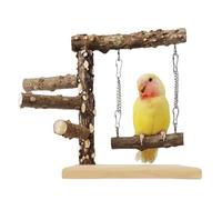 Support De Perche Pour Perroquet - Support D'entraînement Pour Oiseaux En Bois Massif De 7,48 Pouces | Construction Métallique En Bois De Pin Et De Poivre Pour Jouer Et Mâcher | Fournitures De