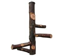 Support de perchoir à Oiseaux en Bois Naturel de 12 Pouces, Cage Perroquet Robuste, Accessoires pour calopsitte, Conure, Perruche, Oiseau d'amour